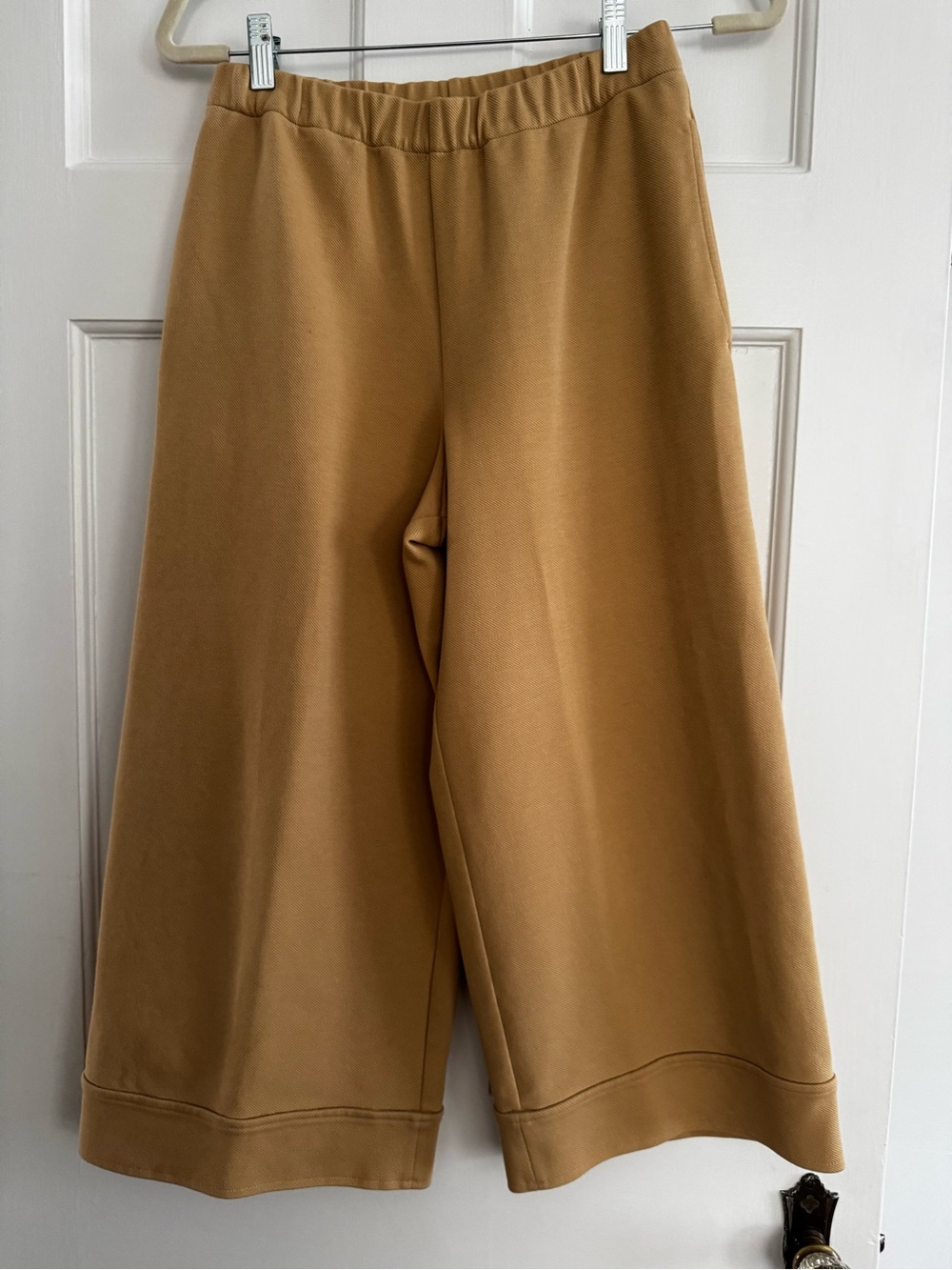 COS Relaxed Wide-Leg Knit Pants in Camel